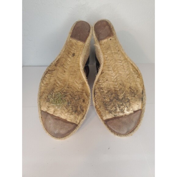 Ralph Lauren Red and Navy Wedge Sandals - Picture 8 of 8